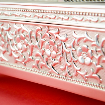 Antique Style Personalised Silver Plated Jewellery Box