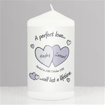 Personalised Wedding Candle - Perfect Love