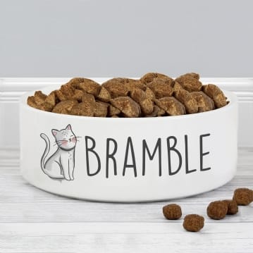 Personalised Cat Bowls Scribble Design