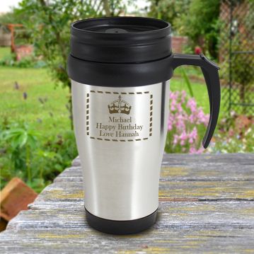 personalised travel mug