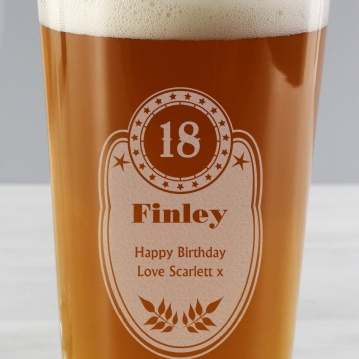 Birthday Personalised Pint Glass
