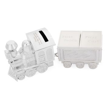 Personalised Train With Tooth Curl Money Box