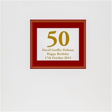 Personalised 50th Birthday Photo Album