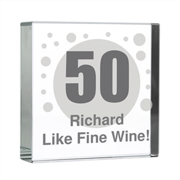 Personalised 18th Birthday Glass Token