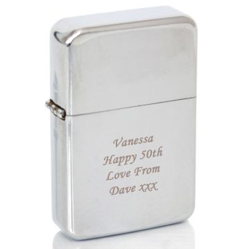 personalised silver lighter