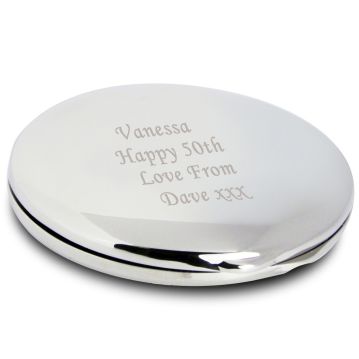 Personalised Circle Compact Mirror
