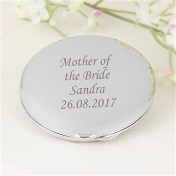 Personalised Circle Compact Mirror