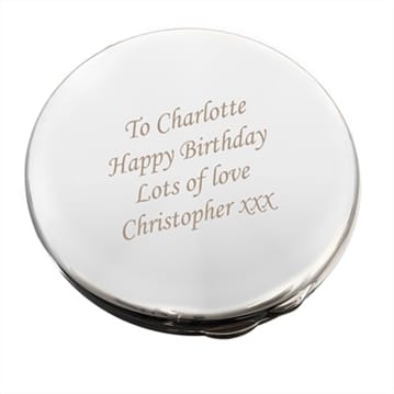Personalised Circle Compact Mirror