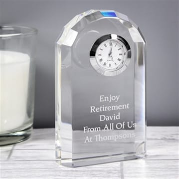 50th Birthday Personalised Glass Clock