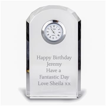50th Birthday Personalised Glass Clock