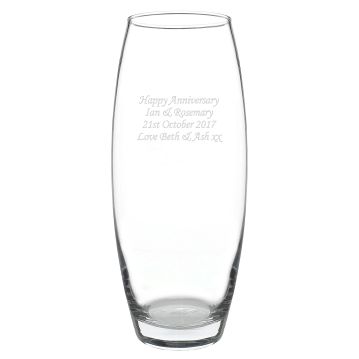 50th Birthday Engraved Vase