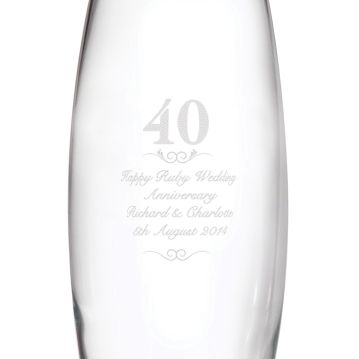 Personalised 40 Bullet Vase