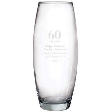 Personalised 60th Anniversary Vase
