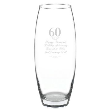 Personalised 60th Anniversary Vase