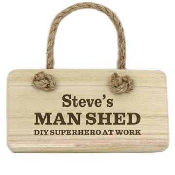 man shed sign