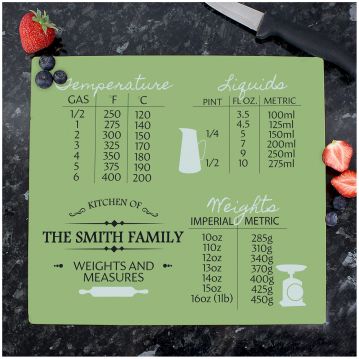 Personalised Conversions Glass Chopping Board