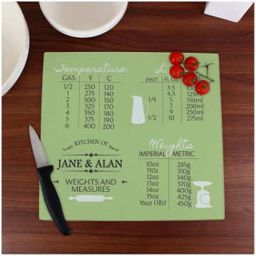 Personalised Conversions Glass Chopping Board
