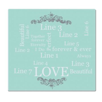 wedding day personalised glass chopping board