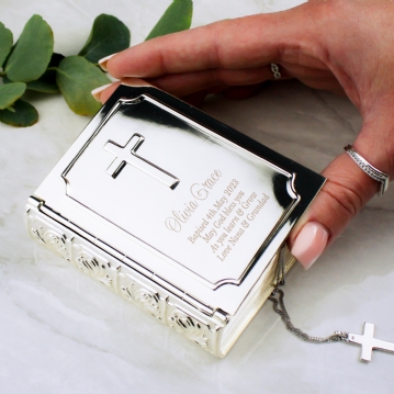 personalised bible trinket box