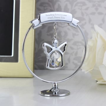 Personalised Crystal Angel Ornament