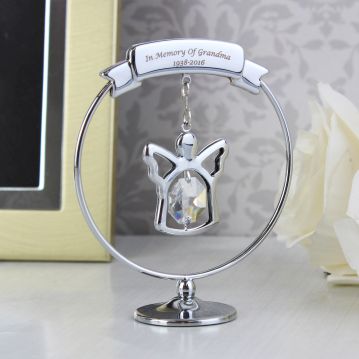Personalised Crystal Angel Ornament