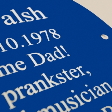 personalised heritage plaque