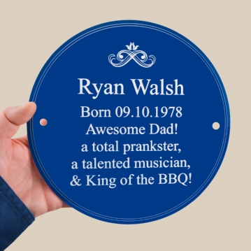 personalised heritage plaque