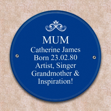 personalised heritage plaque