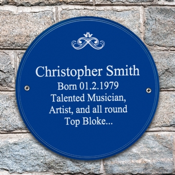 Personalised plaque 2025