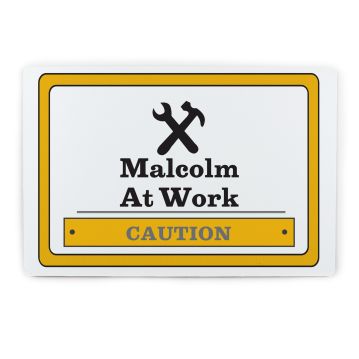 Personalised Man At Work Sign