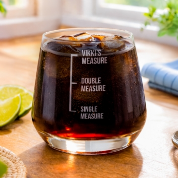 measures personalised whiskey glass