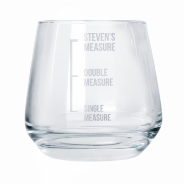 measures personalised whiskey glass