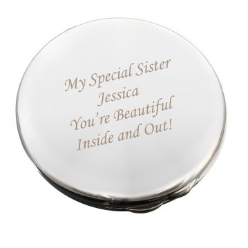 Personalised Round Compact Mirror