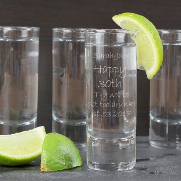 Personalised 30th Birthday Shot Glass
