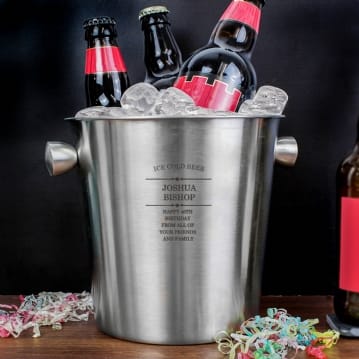 Personalised Stainless Steel Wedding Ice Bucket