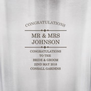 Personalised Stainless Steel Wedding Ice Bucket
