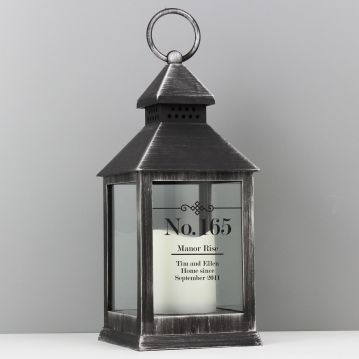 Personalised Rustic Black Lantern