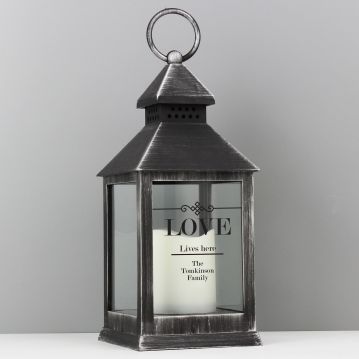 Personalised Rustic Black Lantern