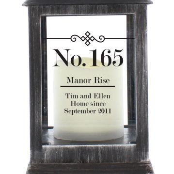 Personalised Rustic Black Lantern