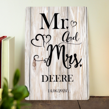 Personalised Mr & Mrs Metal Sign