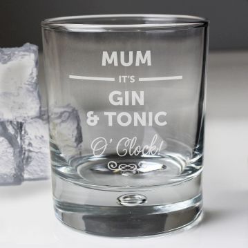 Personalised Its... O Clock Tumbler Glass for Mum