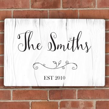 Personalised Rustic Metal Bride and Groom Sign