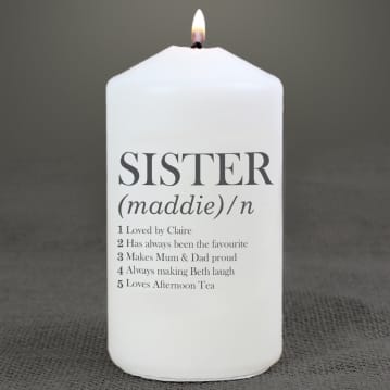 Sister Definition Candle