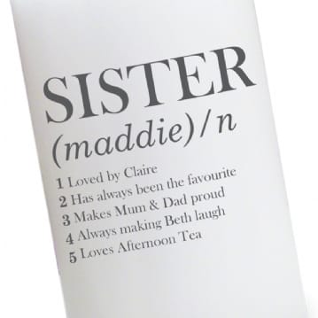 Sister Definition Candle