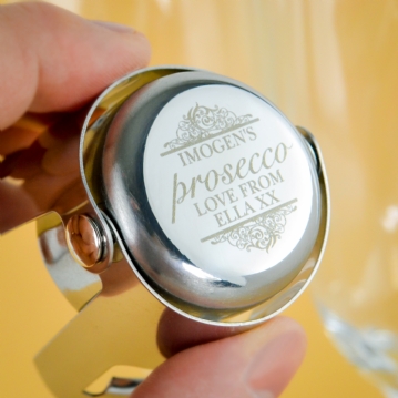 personalised prosecco bottle stopper