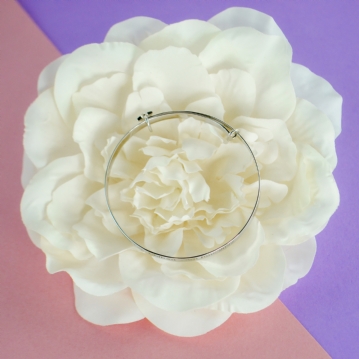 Personalised Child's Silver Expanding Bracelet with Diamante Star