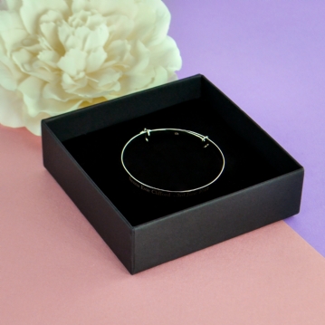 Personalised Child's Silver Expanding Bracelet with Diamante Star