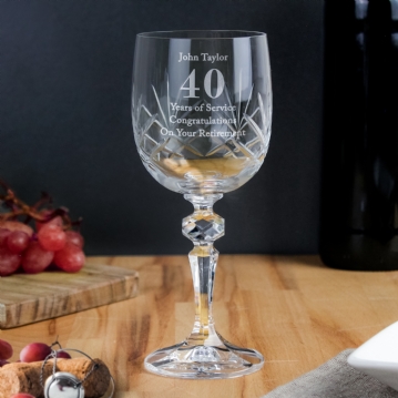 Personalised Birthday Crystal Wine Glass