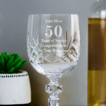 Personalised Birthday Crystal Wine Glass