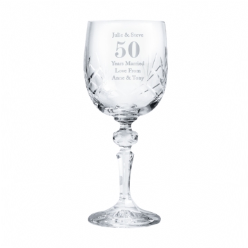 Personalised Birthday Crystal Wine Glass